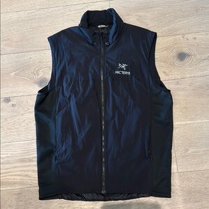 Arc'teryx Black Zip-Up Vest with Stand-Up Collar